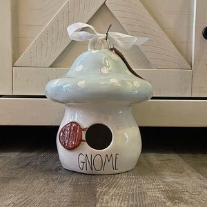 Rae Dunn GNOME mushroom birdhouse